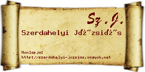 Szerdahelyi Józsiás névjegykártya